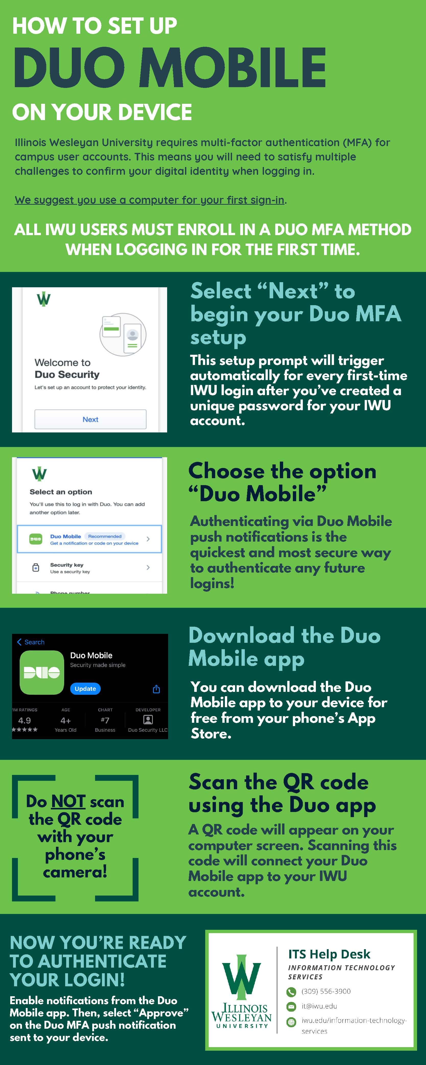 An image illustrates how to set up duo verification.