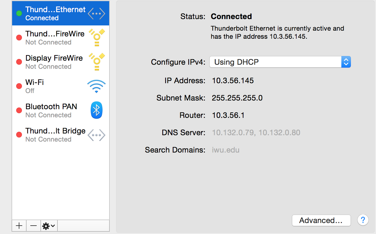 Ethernet Cable connected to Network