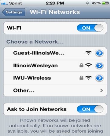 iOS Wi-Fi