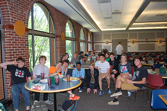 In the dining center, 2014