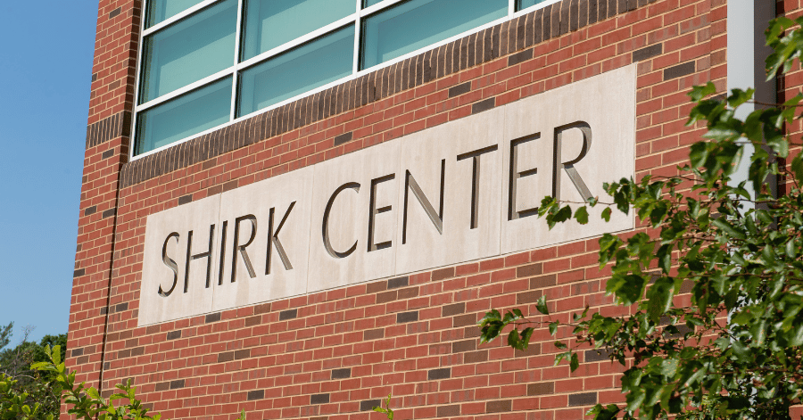 Exterior of the Shirk Center at IWU