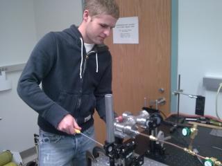 EvanBaker '11 in Prof. deHarak's lab