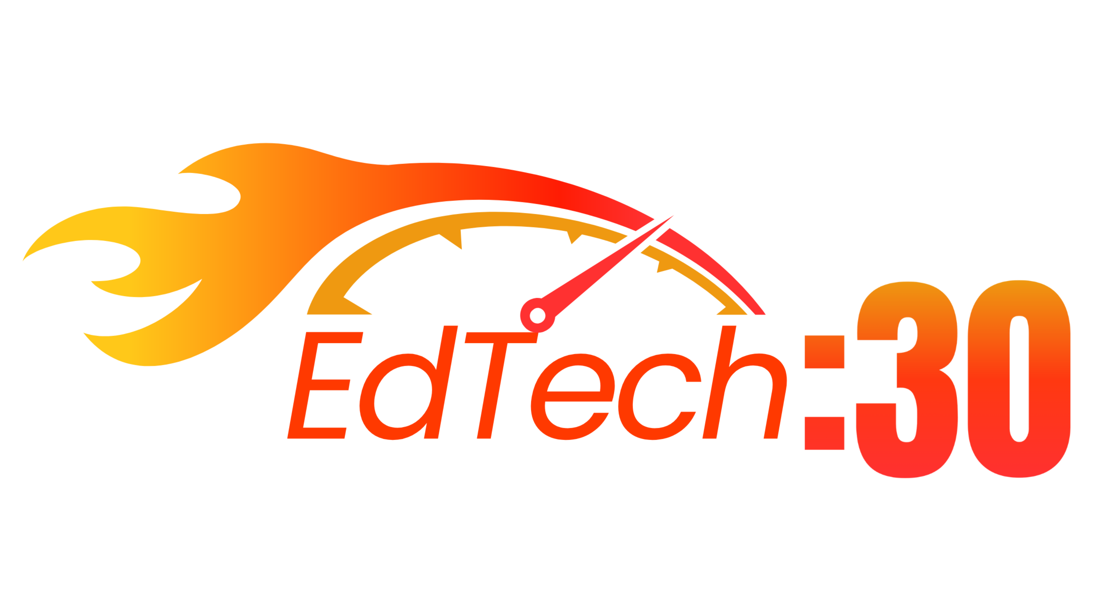 edtech 30 logo with flames off the end