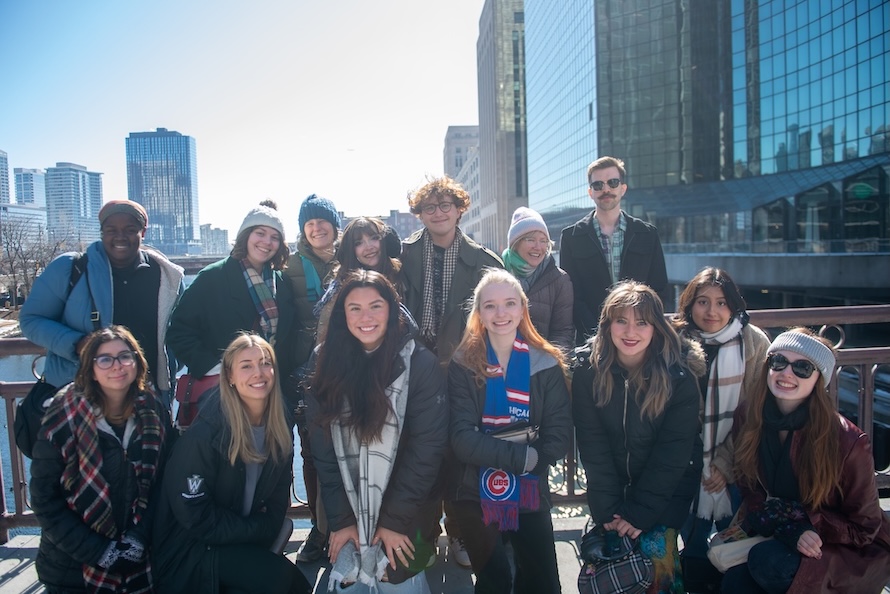group photo outside in Chicago